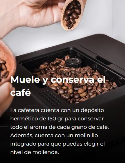 Cafetera Superautomática Cremmaet Compact de Cecotec con molinillo automático